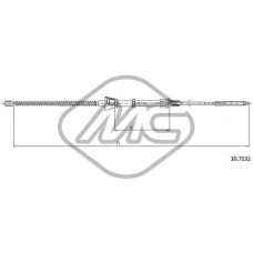 Cable de accionamiento, freno de estacionamiento