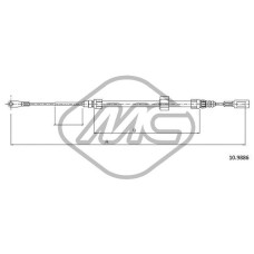 Cable de accionamiento, freno de estacionamiento