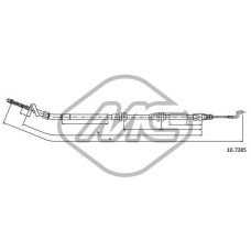 Cable de accionamiento, freno de estacionamiento
