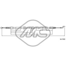 Cable de accionamiento, freno de estacionamiento