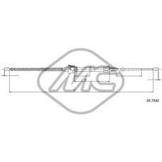 Cable de accionamiento, freno de estacionamiento