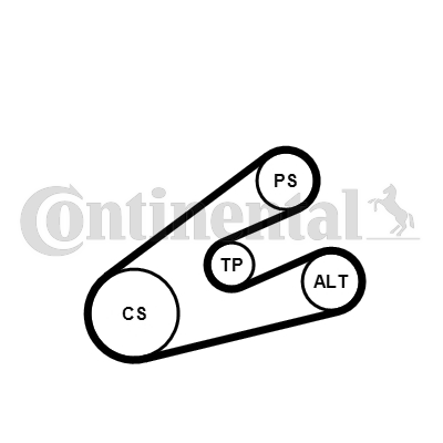 Juego de correas trapeciales poli V - CONTITECH-6PK1453K1 Juego de correas trapeciales poli V - CONTITECH-6PK1453K1