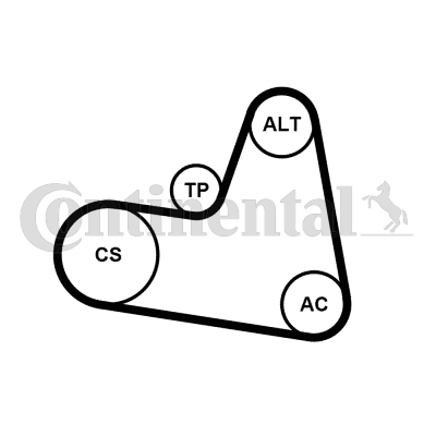 Juego de correas trapeciales poli V - CONTITECH-6PK962K1 Juego de correas trapeciales poli V - CONTITECH-6PK962K1