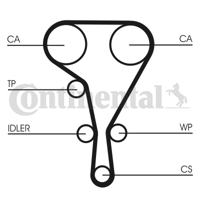 Juego de correas dentadas - CONTITECH-CT1130K3