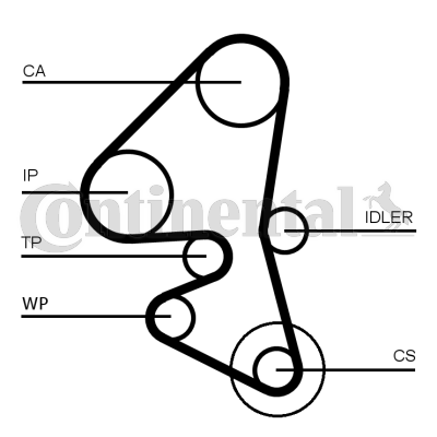 Correa dentada - CONTITECH-CT1163