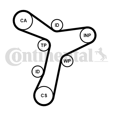 Juego de correas dentadas - CONTITECH-CT1229K1